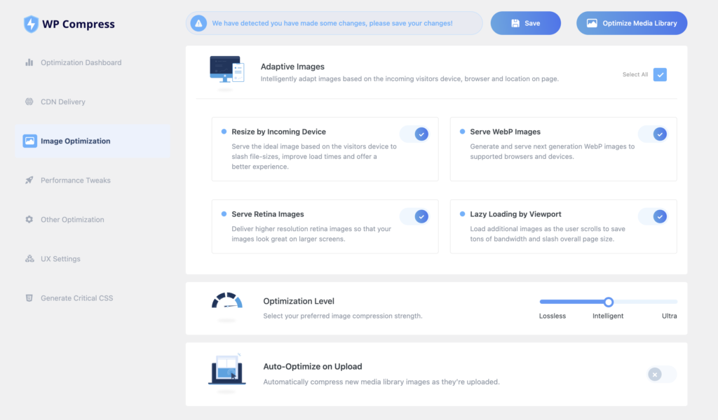 Image Optimization Settings Wp Compress
